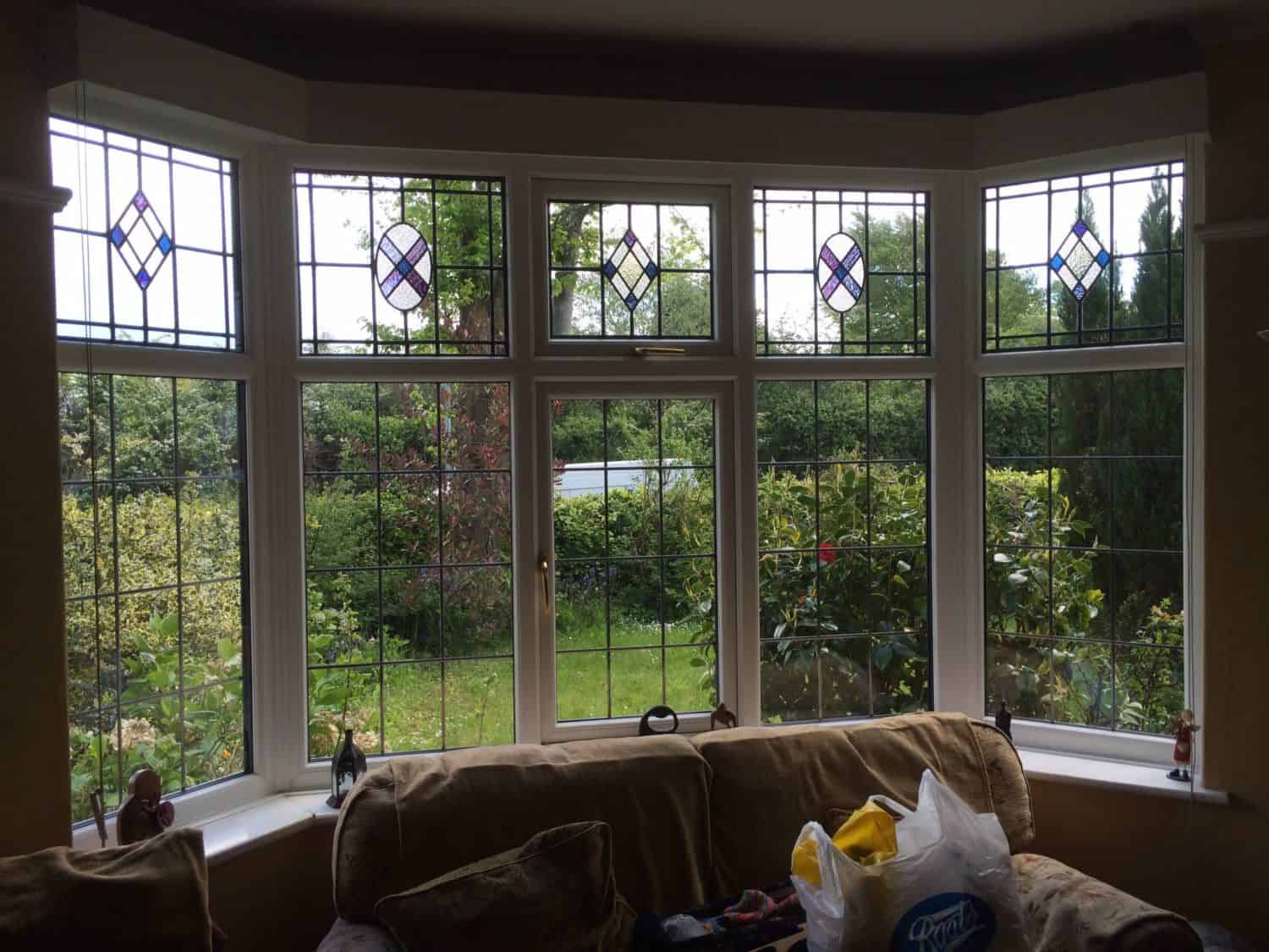 Upvc Windows in Cardiff with stained glass